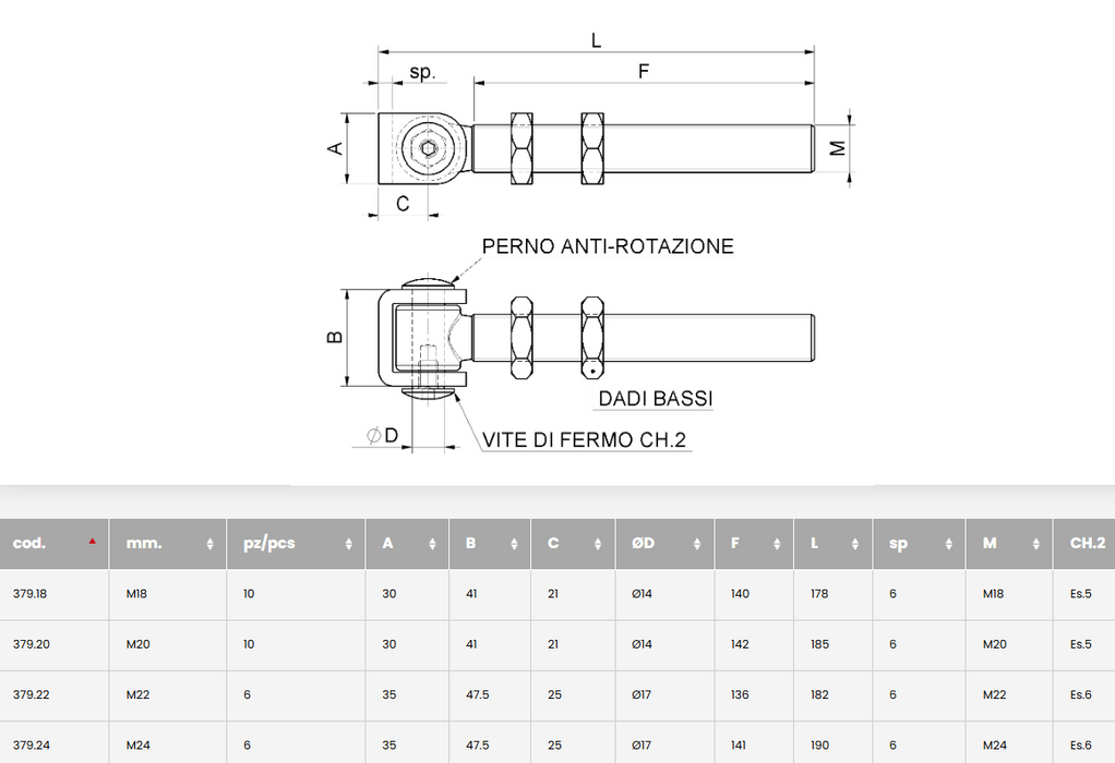 Long U Bolt Hinge with Two Nuts