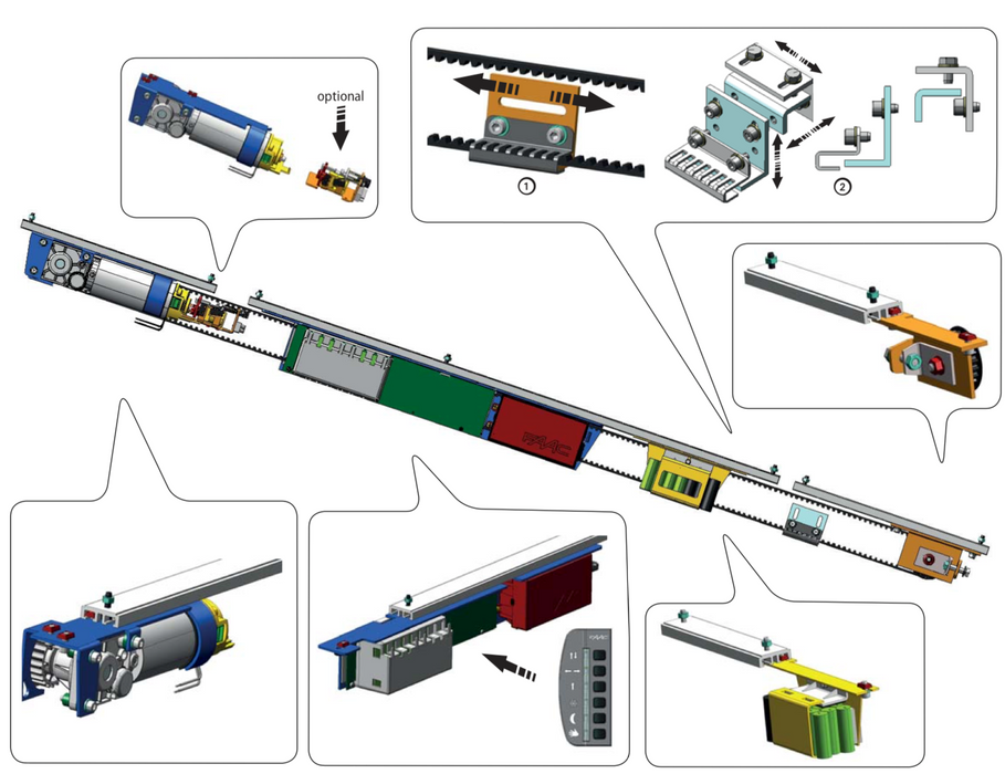 FAAC RKU 1400 Automatic Door Retrofit Kit 