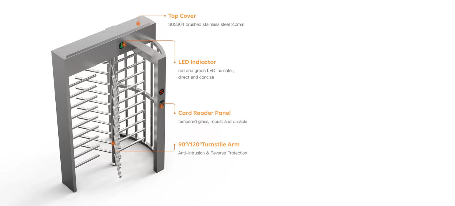 AX 900mm Full height Turnstile