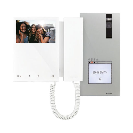 Comelit Quadra 2 Wire Kit | Video Door Entry Kit With Mini HF Monitor