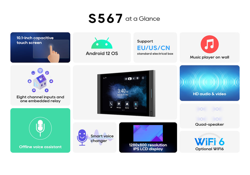 AV-S567-WIFI Akuvox 10inch Indoor Monitor